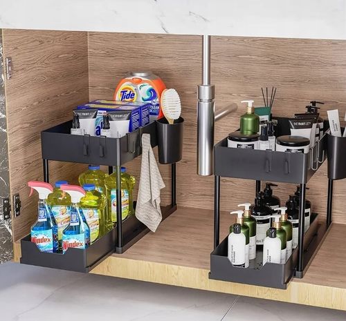 ORGANIZER POD ZLEW 2 POZIOMOWY WYSUWANA PÓŁKA REGAŁ STOJAK DO KUCHNI na Arena.pl