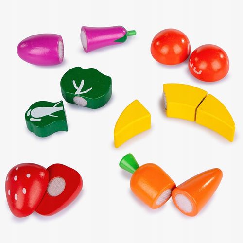 DREWNIANE OWOCE I WARZYWA DO KROJENIA NA RZEPY NÓŻ DESKA KINDERPLAY na Arena.pl