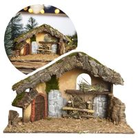 Szopka Bożonarodzeniowa Naturalna Ekologiczna Stajenka 50x23x31 cm