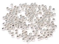 KORALIKI METALOWE JASNY SREBRNY 3MM 100SZT