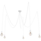 LAMPA wisząca SPIDER 9744 Nowodvorski metalowa OPRAWA pająk zwis kable biała