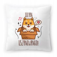 Poduszka Dla Juliana Na Urodziny Ze Zdjęciem Na Prezent Biała 40X40 Cm