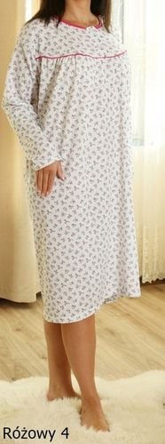 Koszula nocna ocieplana damska PIŻAMA bawełna AGA MEGA PLUS SIZE na Arena.pl