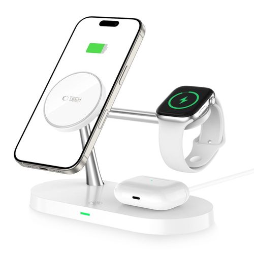 tech-protect a12 3in1 magnetic magsafe wireless charger white na Arena.pl