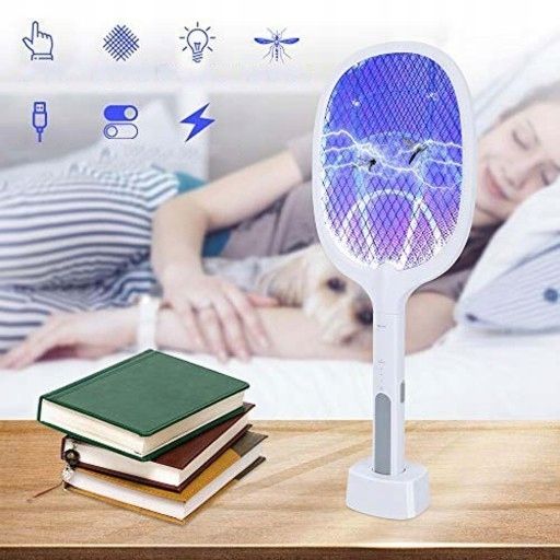 ELEKTRYCZNA ŁAPKA NA DUŻO OWADY PACKA NA KOMARY 3000V PALETKA OWADOBÓJCZA zdjęcie 6