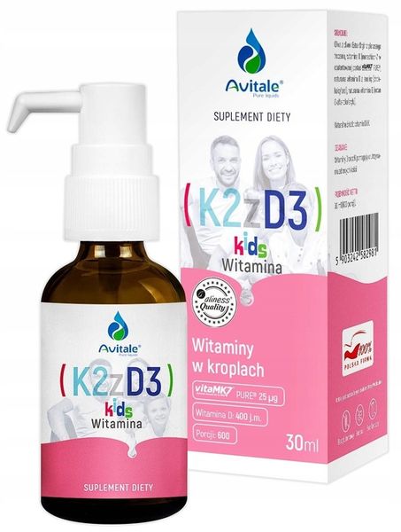 ALINESS Avitale WITAMINA K2 + D3 krople DLA DZIECI zdjęcie 1