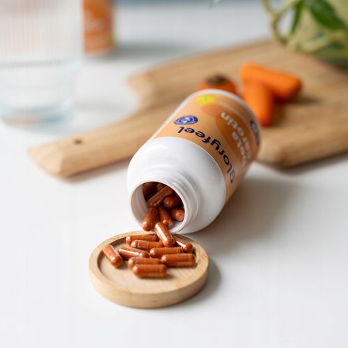 BETA KAROTEN SUN - 200 wegański kapsułek naturalny BETA KAROTEN gloryfeel na Arena.pl