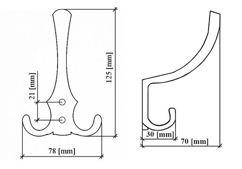 Haczyk, wieszak na ubrania WP z górnym zaczepem satyna na Arena.pl