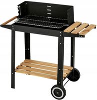 GRILL Ogrodowy na Kółkach REGULOWANY RUSZT gril WĘGLOWY Kółka Półka