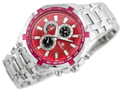 PERFECT - MILTON - silver/red (zp112g) na Arena.pl