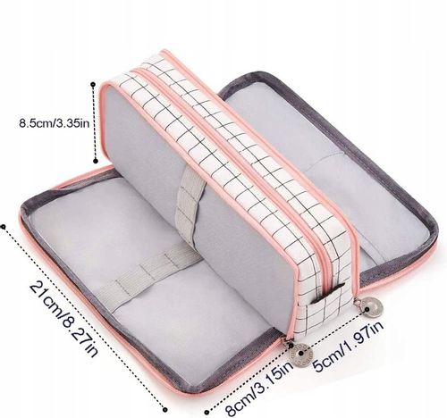 Piórnik Szkolny Duży i Pojemny Komorowy na przybory Saszetka +DŁUGOPISY na Arena.pl