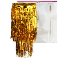 DEKORACJA NA SUFIT ŻYRANDOL ZŁOTY FOLIOWY KLOSZ PARTY URODZINY SYLWESTER