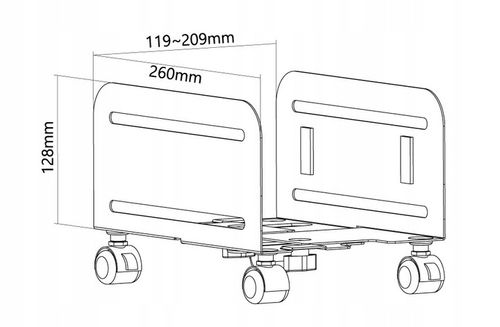 Stojak z kółkami pod komputer PC mobilna podstawka pod biurko na Arena.pl