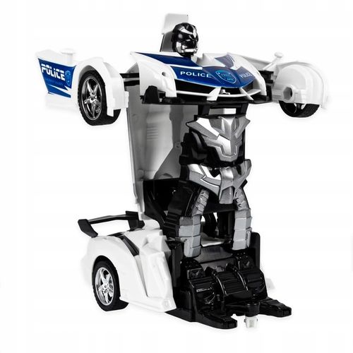 AUTO ROBOT ZDALNIE STEROWANY 2w1 TRANSFORMACJA POLICJA RADIOWÓZ PILOT LED na Arena.pl