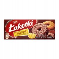 SAN Łakotki Ciastka o smaku maślanym w czekoladzie mlecznej 146 g