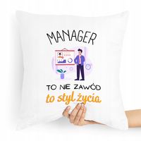 Poduszka Dla Menagera Menadżera Na Prezent Z Nadrukiem Ze Zdjęciem