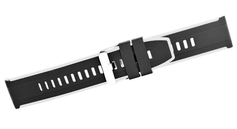 Pasek silikonowy CZARNO-BIAŁY U22-20-1 zdjęcie 3