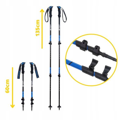 KIJE TREKKINGOWE NORDIC WALKING KIJKI REGULOWANE na Arena.pl