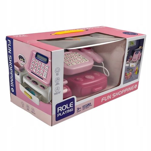 Interaktywna Kasa Fiskalna dla Dzieci Sklepowa Waga Skaner Koszyk Monety na Arena.pl