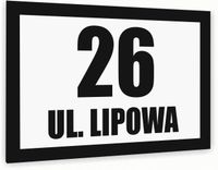 Tabliczka Tablica ADRESOWA antracyt DIBOND 20x15 numer domu ul. duży wybór