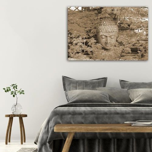 Deco Panel, Głowa buddy między liśćmi 4 60x40 na Arena.pl