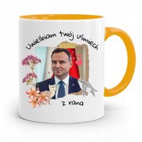 Kubek Żółty Prezydenta Andrzej Duda Pis Dla Ciebie Z Nadrukiem Ze Zdjęciem