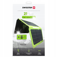 TURYSTYCZNY PANEL SŁONECZNY ładowarka USB-C USB-A SKŁADANY SOLARNY 21W