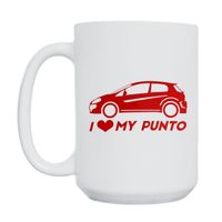 KUBEK "I LOVE MY PUNTO" Wzór - Duży 450 ml