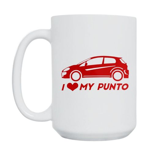 KUBEK "I LOVE MY PUNTO" Wzór - Duży 450 ml na Arena.pl