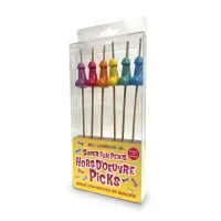 little genie super fun picks zestaw 6 bambusowych dekoracyjnych szpikulcow