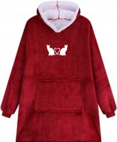 KOCOBLUZA BLUZA KOC OVERSIZE Z HAFTEM KOTY PREZENT NA ŚWIĘTA DLA DZIEWCZYNY