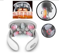 MASAŻER SZYI SZTYWNOŚĆ KARKU KRĘCZ BÓL prądy TENS 9 GŁOWIC GRZANIE 5 PROGR