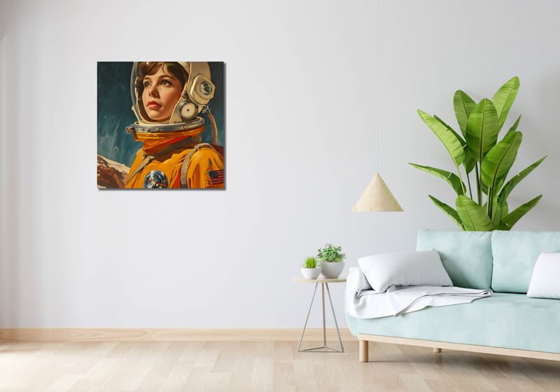 Obraz 70x70cm Pionierka Kosmosu zdjęcie 2