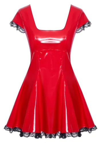 black level mini sukienka winylowa czerwona s glamour fit & flare na Arena.pl