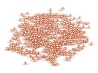 KORALIKI KULECZKI PEREŁKI PERŁY PLASTI GLANCE PUDROWY CIEMNY BEŻ 3MM 100SZT