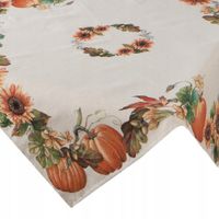 Obrus gobelinowy 1220/NAT 140X180 cm dynia dekoracyjny na stół ławę boho