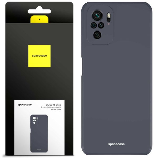 Spacecase Silicone Case Redmi Note 10/10S Black zdjęcie 1