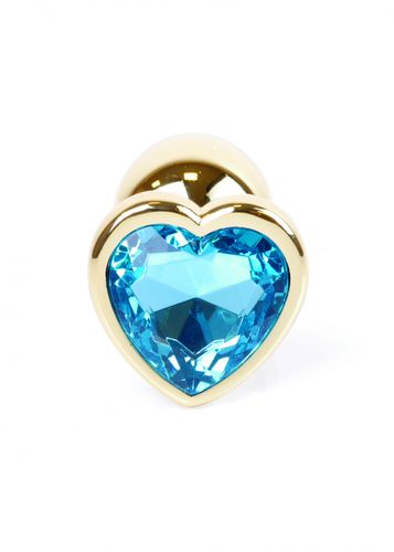 plug jewellery gold  heart plug  light blue na Arena.pl