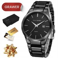 CZARNY ZEGAREK MĘSKI TYTANOWY NA RĘKĘ NA BRANSOLECIE SPORTOWY NA PREZENT