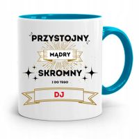 Dla Dja Muzyka Kubek Błękitny Przystojny Mądry Z Nadrukiem Ze Zdjęciem