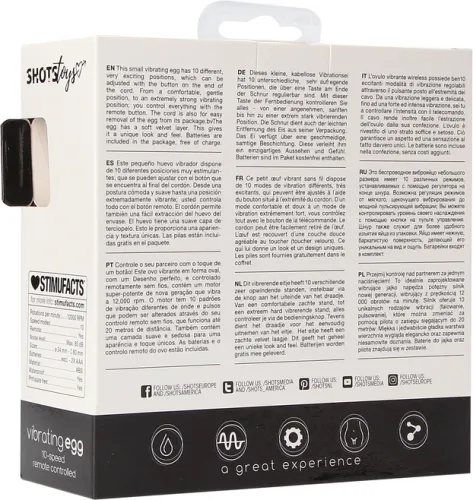 shots toys wibrujące jajko 10 trybow miękka powierzchnia rożowe na Arena.pl