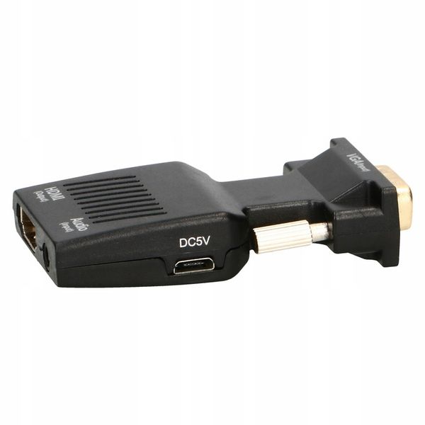 ADAPTER KONWERTER VGA D-SUB DO HDMI + DŹWIĘK AUDIO zdjęcie 5