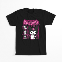 Koszulka Czarna - Kuromi - WYBIERZ KOLOR KOSZULKI I FASON Męska 4XL