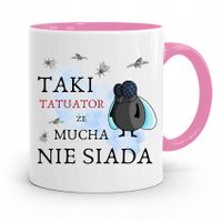 Dla Tatuażystki Tatuażysty Kubek Różowy Na Prezent Z Nadrukiem Ze Zdjęciem