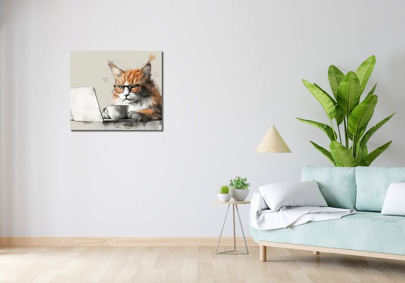 Obraz 70x60cm Nie przed Kawusią zdjęcie 2