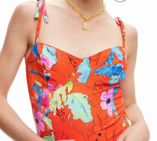 Desigual top damski kolor czerwony XL na Arena.pl