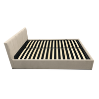 Łóżko tapicerowane z pojemnikiem 140x200 Vertica stelaż zagłówek krem