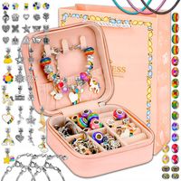 DUŻY ZESTAW DO ROBIENIA BRANSOLETEK NASZYJNIKÓW SZKATUŁKA KREATYWNY PREZENT