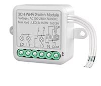 PRZEKAŹNIK PRZEŁĄCZNIK WŁĄCZNIK ŚWIATŁA 3 CH WiFi DOPUSZKOWY MINI SMART TUY