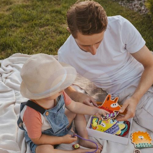 DREWNIANA SZNUROWANKA PRZEPLATANKA NAWLEKANKA MONTESSORI 5W1 EDU WOOPIE na Arena.pl